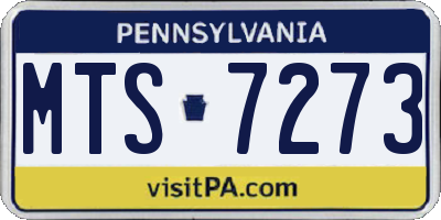 PA license plate MTS7273