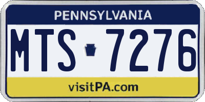 PA license plate MTS7276