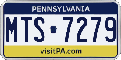 PA license plate MTS7279