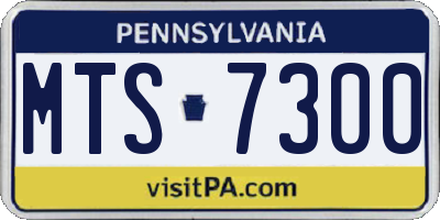 PA license plate MTS7300