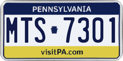 PA license plate MTS7301