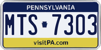 PA license plate MTS7303