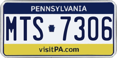 PA license plate MTS7306