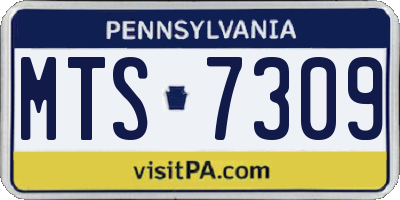 PA license plate MTS7309