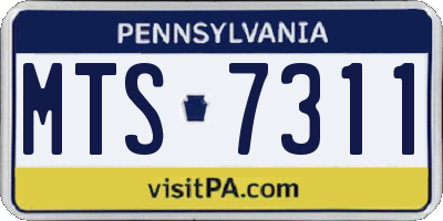 PA license plate MTS7311