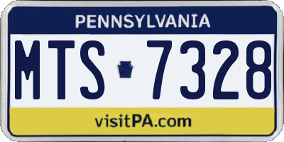 PA license plate MTS7328