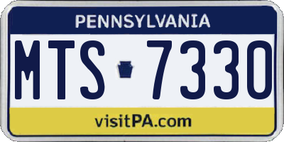 PA license plate MTS7330