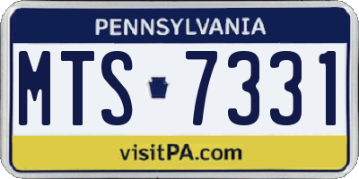 PA license plate MTS7331