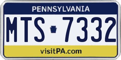 PA license plate MTS7332