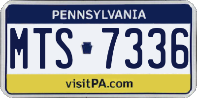 PA license plate MTS7336