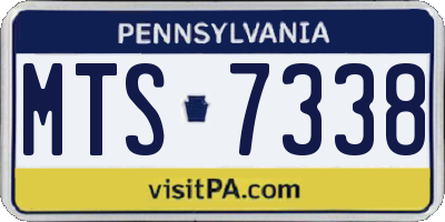 PA license plate MTS7338