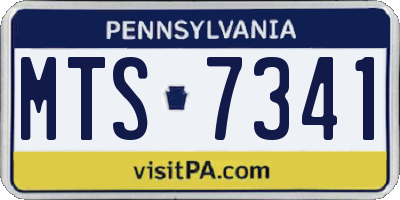 PA license plate MTS7341