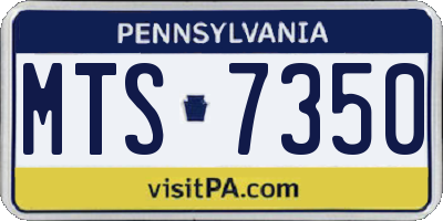 PA license plate MTS7350