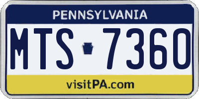 PA license plate MTS7360