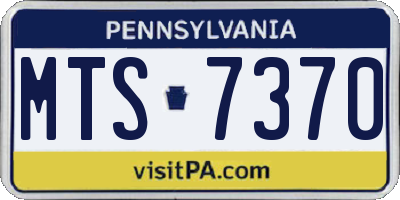 PA license plate MTS7370
