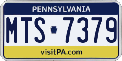PA license plate MTS7379