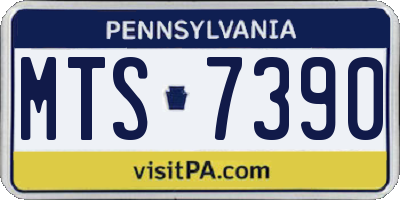 PA license plate MTS7390