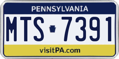 PA license plate MTS7391