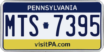 PA license plate MTS7395