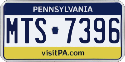 PA license plate MTS7396