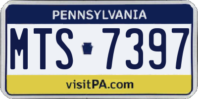 PA license plate MTS7397