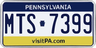 PA license plate MTS7399