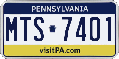 PA license plate MTS7401