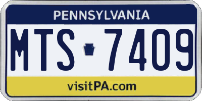 PA license plate MTS7409