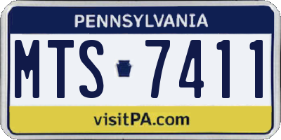 PA license plate MTS7411