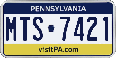 PA license plate MTS7421