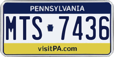 PA license plate MTS7436
