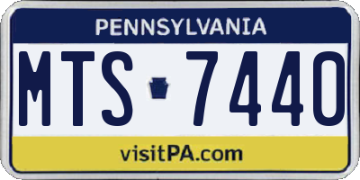 PA license plate MTS7440