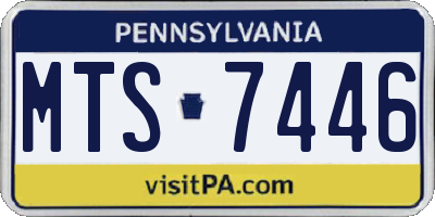 PA license plate MTS7446