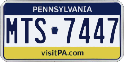 PA license plate MTS7447