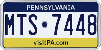 PA license plate MTS7448