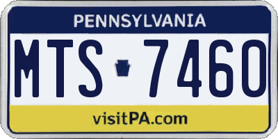 PA license plate MTS7460