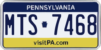PA license plate MTS7468