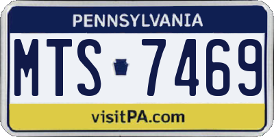 PA license plate MTS7469