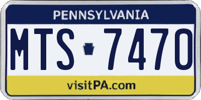 PA license plate MTS7470
