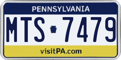 PA license plate MTS7479