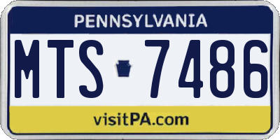 PA license plate MTS7486
