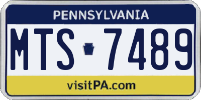 PA license plate MTS7489