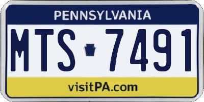 PA license plate MTS7491