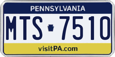 PA license plate MTS7510