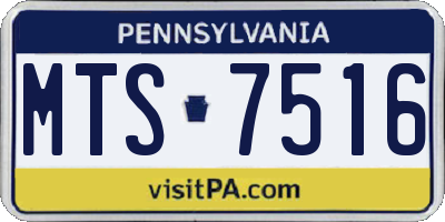 PA license plate MTS7516