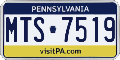 PA license plate MTS7519