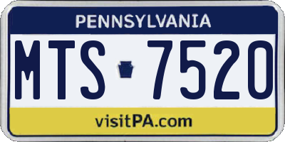 PA license plate MTS7520