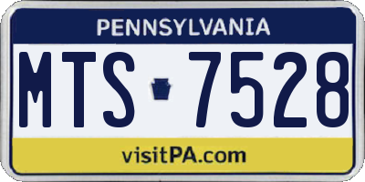 PA license plate MTS7528