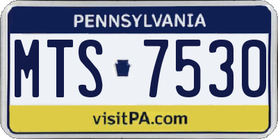 PA license plate MTS7530