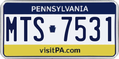 PA license plate MTS7531